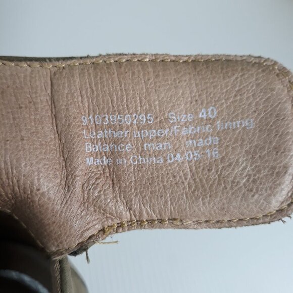 Dansko Lulu Nubuck Leather Ankle Mary Jane Wedge Shoes Taupe 40EU/10US - Picture 10 of 12